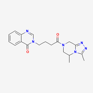 molecular formula C19H22N6O2 B5663930 3-[4-(3,5-dimethyl-5,6-dihydro[1,2,4]triazolo[4,3-a]pyrazin-7(8H)-yl)-4-oxobutyl]quinazolin-4(3H)-one 