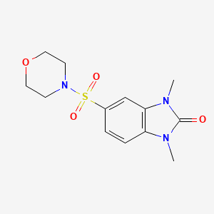 molecular formula C13H17N3O4S B5663951 1,3-dimethyl-5-(4-morpholinylsulfonyl)-1,3-dihydro-2H-benzimidazol-2-one 