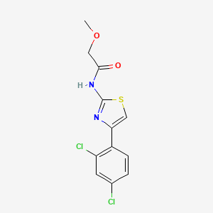 molecular formula C12H10Cl2N2O2S B5663974 N-[4-(2,4-dichlorophenyl)-1,3-thiazol-2-yl]-2-methoxyacetamide 