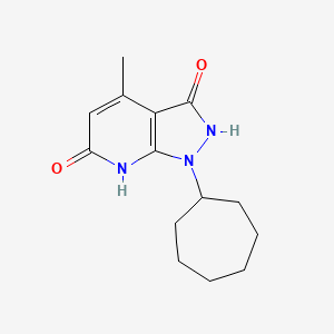 molecular formula C14H19N3O2 B5663984 1-cycloheptyl-3-hydroxy-4-methyl-1,7-dihydro-6H-pyrazolo[3,4-b]pyridin-6-one 