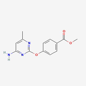 molecular formula C13H13N3O3 B5664006 methyl 4-[(4-amino-6-methyl-2-pyrimidinyl)oxy]benzoate 