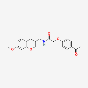 2-(4-acetylphenoxy)-N-[(7-methoxy-3,4-dihydro-2H-chromen-3-yl)methyl]acetamide