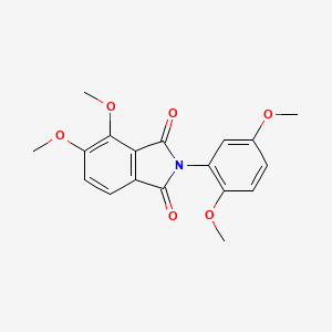 molecular formula C18H17NO6 B5664027 2-(2,5-dimethoxyphenyl)-4,5-dimethoxy-1H-isoindole-1,3(2H)-dione 