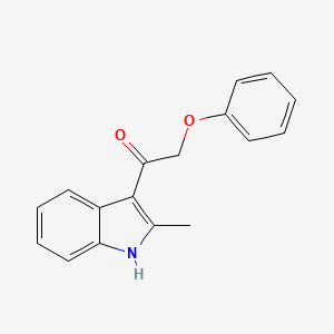 molecular formula C17H15NO2 B5664047 1-(2-methyl-1H-indol-3-yl)-2-phenoxyethanone 