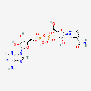 B566407 Nicotinamide adenine dinucleotide, [adenine-2,8-3H] CAS No. 107688-05-1