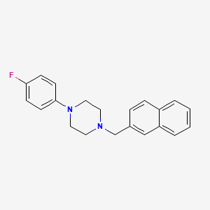 molecular formula C21H21FN2 B5664086 1-(4-fluorophenyl)-4-(2-naphthylmethyl)piperazine 