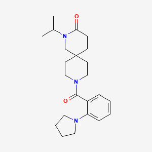 molecular formula C23H33N3O2 B5664091 2-isopropyl-9-(2-pyrrolidin-1-ylbenzoyl)-2,9-diazaspiro[5.5]undecan-3-one 