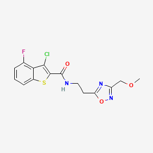 3-chloro-4-fluoro-N-{2-[3-(methoxymethyl)-1,2,4-oxadiazol-5-yl]ethyl}-1-benzothiophene-2-carboxamide