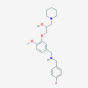 molecular formula C23H31FN2O3 B5664117 1-(5-{[(4-fluorobenzyl)amino]methyl}-2-methoxyphenoxy)-3-(1-piperidinyl)-2-propanol 