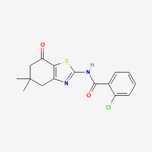 2-chloro-N-(5,5-dimethyl-7-oxo-4,5,6,7-tetrahydro-1,3-benzothiazol-2-yl)benzamide