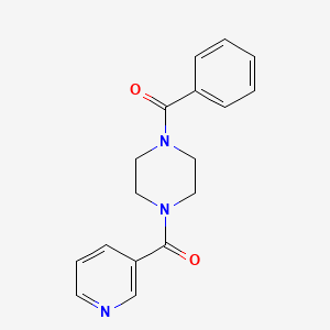 molecular formula C17H17N3O2 B5664128 1-benzoyl-4-(3-pyridinylcarbonyl)piperazine 