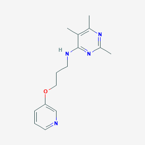 molecular formula C15H20N4O B5664136 2,5,6-trimethyl-N-[3-(pyridin-3-yloxy)propyl]pyrimidin-4-amine 