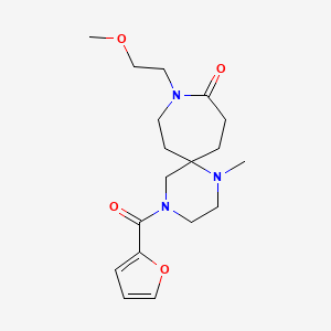 molecular formula C18H27N3O4 B5664150 4-(2-furoyl)-9-(2-methoxyethyl)-1-methyl-1,4,9-triazaspiro[5.6]dodecan-10-one 