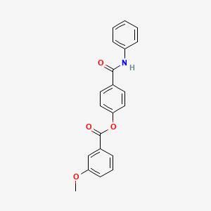 molecular formula C21H17NO4 B5664163 4-(anilinocarbonyl)phenyl 3-methoxybenzoate 