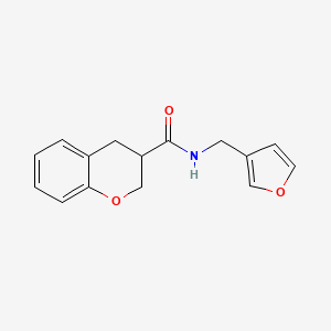molecular formula C15H15NO3 B5664165 N-(3-furylmethyl)chromane-3-carboxamide 