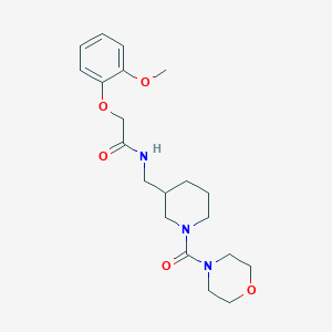 molecular formula C20H29N3O5 B5664169 2-(2-methoxyphenoxy)-N-{[1-(morpholin-4-ylcarbonyl)piperidin-3-yl]methyl}acetamide 