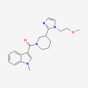 molecular formula C21H26N4O2 B5664179 3-({3-[1-(2-methoxyethyl)-1H-imidazol-2-yl]piperidin-1-yl}carbonyl)-1-methyl-1H-indole 