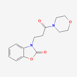 molecular formula C14H16N2O4 B5664180 3-[3-(4-morpholinyl)-3-oxopropyl]-1,3-benzoxazol-2(3H)-one 