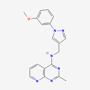 molecular formula C19H18N6O B5664185 N-{[1-(3-methoxyphenyl)-1H-pyrazol-4-yl]methyl}-2-methylpyrido[2,3-d]pyrimidin-4-amine 