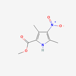 molecular formula C8H10N2O4 B566419 Methyl 3,5-dimethyl-4-nitro-1H-pyrrole-2-carboxylate CAS No. 106840-78-2