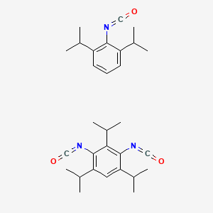 molecular formula C30H39N3O3 B566422 2,4-Diisocyanato-1,3,5-tri(propan-2-yl)benzene;2-isocyanato-1,3-di(propan-2-yl)benzene CAS No. 103837-26-9