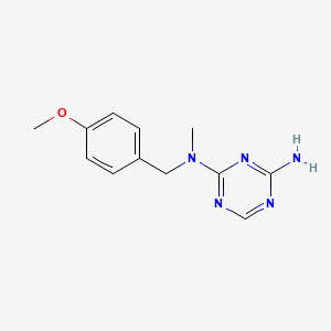 molecular formula C12H15N5O B5664291 N-(4-methoxybenzyl)-N-methyl-1,3,5-triazine-2,4-diamine 