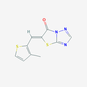molecular formula C10H7N3OS2 B5664326 5-[(3-methyl-2-thienyl)methylene][1,3]thiazolo[3,2-b][1,2,4]triazol-6(5H)-one 