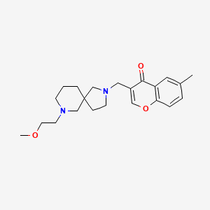 3-{[7-(2-methoxyethyl)-2,7-diazaspiro[4.5]dec-2-yl]methyl}-6-methyl-4H-chromen-4-one