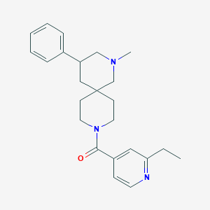 molecular formula C24H31N3O B5664365 9-(2-ethylisonicotinoyl)-2-methyl-4-phenyl-2,9-diazaspiro[5.5]undecane 
