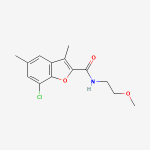 molecular formula C14H16ClNO3 B5664384 7-chloro-N-(2-methoxyethyl)-3,5-dimethyl-1-benzofuran-2-carboxamide 