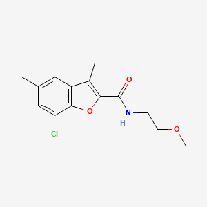 7-chloro-N-(2-methoxyethyl)-3,5-dimethyl-1-benzofuran-2-carboxamide