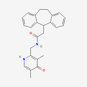 2-(10,11-dihydro-5H-dibenzo[a,d]cyclohepten-5-yl)-N-[(4-hydroxy-3,5-dimethylpyridin-2-yl)methyl]acetamide
