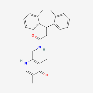 molecular formula C25H26N2O2 B5664386 2-(10,11-dihydro-5H-dibenzo[a,d]cyclohepten-5-yl)-N-[(4-hydroxy-3,5-dimethylpyridin-2-yl)methyl]acetamide 