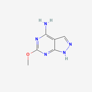 molecular formula C6H7N5O B566440 4-氨基-6-甲氧基-1H-吡唑并[3,4-d]嘧啶 CAS No. 100605-51-4