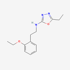 molecular formula C14H19N3O2 B5664412 N-[2-(2-ethoxyphenyl)ethyl]-5-ethyl-1,3,4-oxadiazol-2-amine 