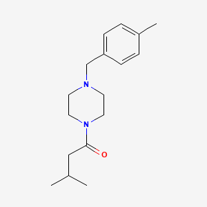 molecular formula C17H26N2O B5664417 1-(4-methylbenzyl)-4-(3-methylbutanoyl)piperazine 