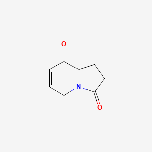 molecular formula C8H9NO2 B566443 1,8A-dihydroindolizine-3,8(2H,5H)-dione CAS No. 109070-37-3