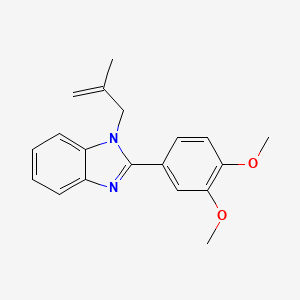 molecular formula C19H20N2O2 B5664445 2-(3,4-dimethoxyphenyl)-1-(2-methyl-2-propen-1-yl)-1H-benzimidazole 