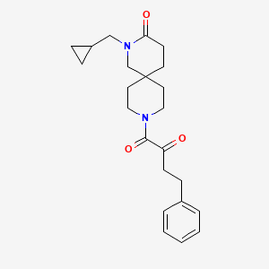 molecular formula C23H30N2O3 B5664450 2-(cyclopropylmethyl)-9-(2-oxo-4-phenylbutanoyl)-2,9-diazaspiro[5.5]undecan-3-one 