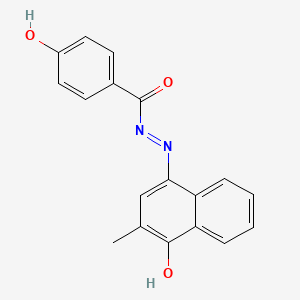 molecular formula C18H14N2O3 B5664463 4-hydroxy-N'-(3-methyl-4-oxo-1(4H)-naphthalenylidene)benzohydrazide 