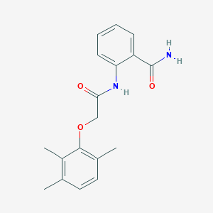 molecular formula C18H20N2O3 B5664476 2-{[(2,3,6-trimethylphenoxy)acetyl]amino}benzamide 