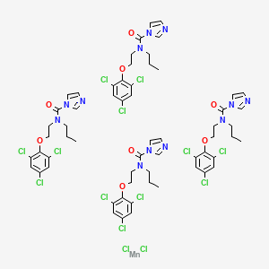 molecular formula C60H64Cl14MnN12O8 B566448 Dichlorotetrakisprochloraz manganese CAS No. 75747-77-2
