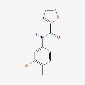 molecular formula C12H10BrNO2 B5664482 N-(3-bromo-4-methylphenyl)-2-furamide 