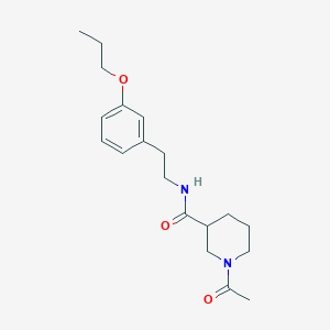 molecular formula C19H28N2O3 B5664507 1-acetyl-N-[2-(3-propoxyphenyl)ethyl]-3-piperidinecarboxamide 