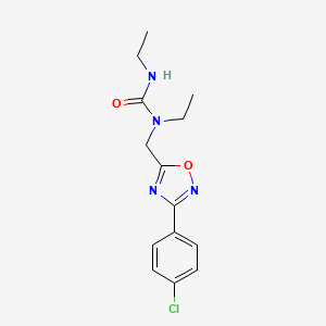 molecular formula C14H17ClN4O2 B5664509 N-{[3-(4-chlorophenyl)-1,2,4-oxadiazol-5-yl]methyl}-N,N'-diethylurea 