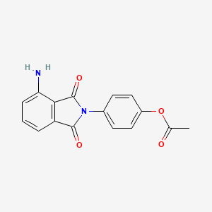 molecular formula C16H12N2O4 B5664539 4-(4-amino-1,3-dioxo-1,3-dihydro-2H-isoindol-2-yl)phenyl acetate 