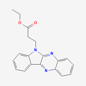 molecular formula C19H17N3O2 B5664544 3-(6H-吲哚并[2,3-b]喹喔啉-6-基)丙酸乙酯 