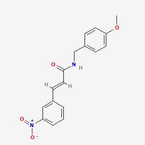 molecular formula C17H16N2O4 B5664548 N-(4-methoxybenzyl)-3-(3-nitrophenyl)acrylamide 
