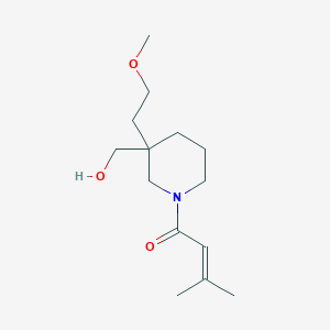 molecular formula C14H25NO3 B5664559 [3-(2-methoxyethyl)-1-(3-methyl-2-butenoyl)-3-piperidinyl]methanol 