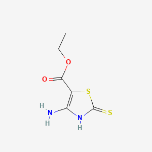 molecular formula C6H8N2O2S2 B566456 Ethyl 4-amino-2-thioxo-2,3-dihydro-1,3-thiazole-5-carboxylate CAS No. 106576-49-2